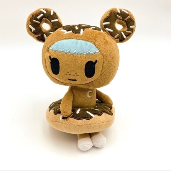 tokidoki Donutella Chocotella Chocolate Donut Stuffed Plush Toy Doll 8" - Picture 1 of 5